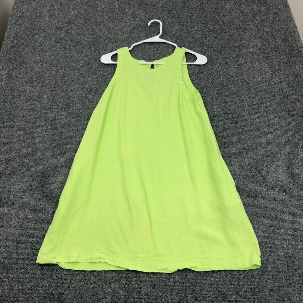 A New Day‎ Dress Womens S Lime Green Linen Blend Sleeveless Mini Pockets Casual